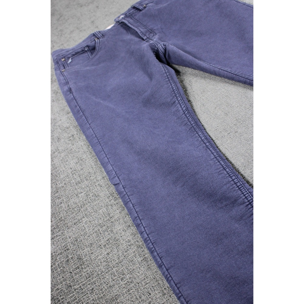 Tailor Vintage Mens Corduroy Pants Blue Purple Slim Straight 34x30 Five Pocket